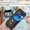 For Nothing Phone 2a R20 Ring Card Holder Phone Case - Black - 6