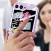 Samsung Galaxy Z Flip6 GKK Electroplating Phone Case with Ring - Black - 4