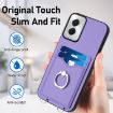 Motorola Moto G Power 5G 2024 R20 Ring Card Holder Phone Case - Purple - 5