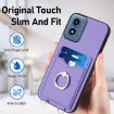 Motorola Moto G Play 2024 4G R20 Ring Card Holder Phone Case Purple - 5