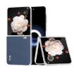 For Honor Magic V Flip ABEEL Genuine Leather Phone Case Blue - 1