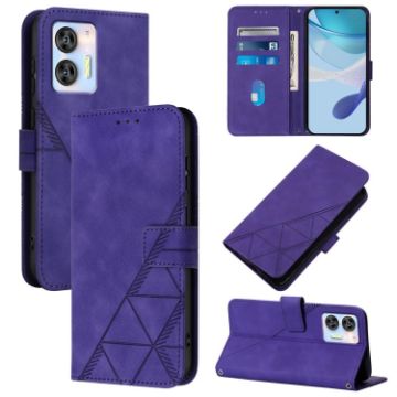 Oukitel C35/C36 Crossbody 3D Embossed Flip Leather Phone Case - Purple - 1