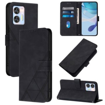 Oukitel C35/C36 Crossbody 3D Embossed Flip Leather Phone Case - Black - 1