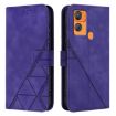 Oukitel C33 Crossbody 3D Embossed Flip Leather Phone Case - Purple - 2