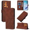 Oukitel C33 Crossbody 3D Embossed Flip Leather Phone Case - Brown - 1