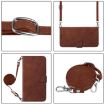 Oukitel C33 Crossbody 3D Embossed Flip Leather Phone Case - Brown - 3