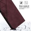 Oukitel C33 Crossbody 3D Embossed Flip Leather Phone Case - Wine Red - 5