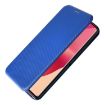 Motorola Edge 50 Fusion Carbon Fiber Texture Flip Leather Phone Case Blue - 6