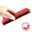 Motorola Edge 50 Pro 5G Red Leather Phone Case - Magnetic Buckle & Retro Texture - 6