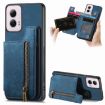 Motorola G Power 5G 2024 Blue Leather Wallet Phone Case - 1