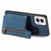Motorola G Power 5G 2024 Blue Leather Wallet Phone Case - 3