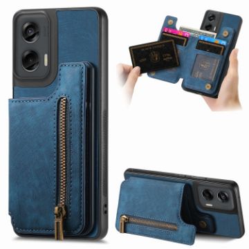 Motorola G Stylus 5G 2024 Blue Leather Wallet Case - 1