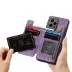 For Honor 200 Lite Retro Leather Zipper Wallet Back Phone Case - Purple - 5