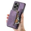 For Honor 200 Lite Retro Leather Zipper Wallet Back Phone Case - Purple - 6