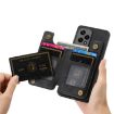 For Honor X6a Retro Leather Zipper Wallet Back Phone Case - Black - 5