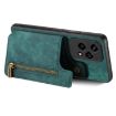 For Honor X8 5G Green Leather Zipper Wallet Phone Case - 3