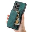 For Honor X8 5G Green Leather Zipper Wallet Phone Case - 6