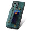 For Honor 70 Retro Leather Zipper Wallet Back Phone Case Green - 4
