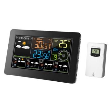 Color Screen Weather Station Temperature and Humidity Forecast Clock - 1