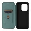 Motorola Edge 50 Ultra Carbon Fiber Texture Flip Leather Phone Case - Green - 4