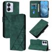 Blackview Color 8 Crossbody 3D Embossed Flip Leather Phone Case - Green - 1