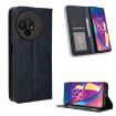 TCL 50 XL 5G Blue Leather Phone Case - Retro Texture & Magnetic Buckle - 1