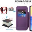 Samsung Galaxy A15 MagSafe Magnetic RFID Anti-theft Leather Phone Case - Purple - 5