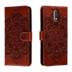 Motorola Moto G4 Sun Mandala Leather Case - Brown - 1
