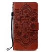Motorola Moto G4 Sun Mandala Leather Case - Brown - 2