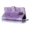 Motorola Moto G4 Sun Mandala Embossing Leather Case (Purple) - 5