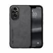 For Honor 200 Magnetic Leather Back Phone Case - Dark Grey - 1