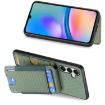 Samsung Galaxy A05s Carbon Fiber Wallet Stand Phone Case - Green - 5