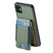 Samsung Galaxy M53 5G Carbon Fiber Wallet Stand Phone Case Green - 3