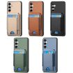 Samsung Galaxy M32 4G Carbon Fiber Wallet Stand Phone Case - 6