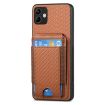 Samsung Galaxy A22 5G Carbon Fiber Wallet Stand Phone Case - 2