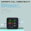 150W Multi-port Fast Charger, US Plug - 3 x USB + 3 x USB-C/Type-C (Black) - 5