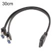 30cm Motherboard USB3.0 Panel Cable Front 19Pin To Dual-Port A Female Data - 1