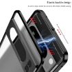 Google Pixel 7a Snap Buckle Metal Frame Frosted Phone Case - Black - 4