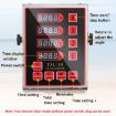 4 Channel Commercial Kitchen Timer - EU Plug (Red) - 5