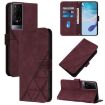 TCL 50 XE 5G Crossbody Phone Case - Wine Red - 1