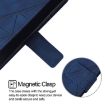 TCL 502 Crossbody Blue Leather Phone Case - 3D Embossed Flip - 4