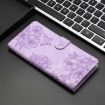 Samsung Galaxy A53 5G Cherry Blossom Butterfly PU Phone Case (Purple) - 2