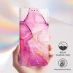 ZTE Blade A73 5G PT003 Marble Pattern Flip Leather Phone Case - Pink Purple Gold - 5