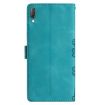 Sony Xperia L3 Cherry Blossom Butterfly PU Phone Case (Green) - 3