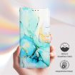 Motorola Edge 50 Fusion PT003 Green Marble Pattern Flip Leather Phone Case - 5