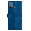 Motorola Moto G50 Cherry Blossom Butterfly PU Phone Case (Blue) - 3