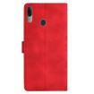 Motorola Moto E6 Plus Cherry Blossom Butterfly PU Phone Case (Red) - 3