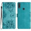 Motorola One Action Cherry Blossom Butterfly Phone Case - Green - 1