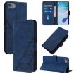 Blue Crossbody 3D Embossed Leather Case for iPod Touch 7/6/5 - 1