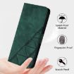 Dark Green Crossbody 3D Embossed Leather Case for iPod Touch 7/6/5 - 6